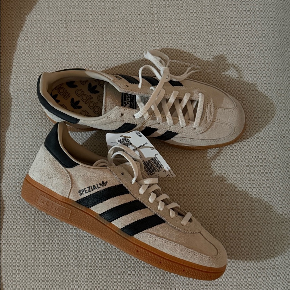 adidas Spezial Athletic Shoes in Cream and Black